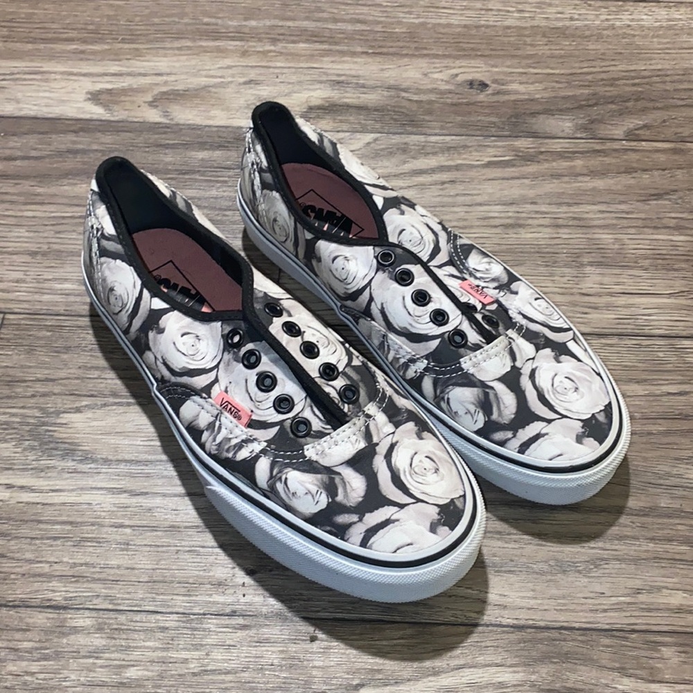 Rose Floral Vans